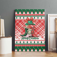 Cowgirl Boots Howdy Christmas Canvas Wall Art Western Christmas - Wonder Print Shop