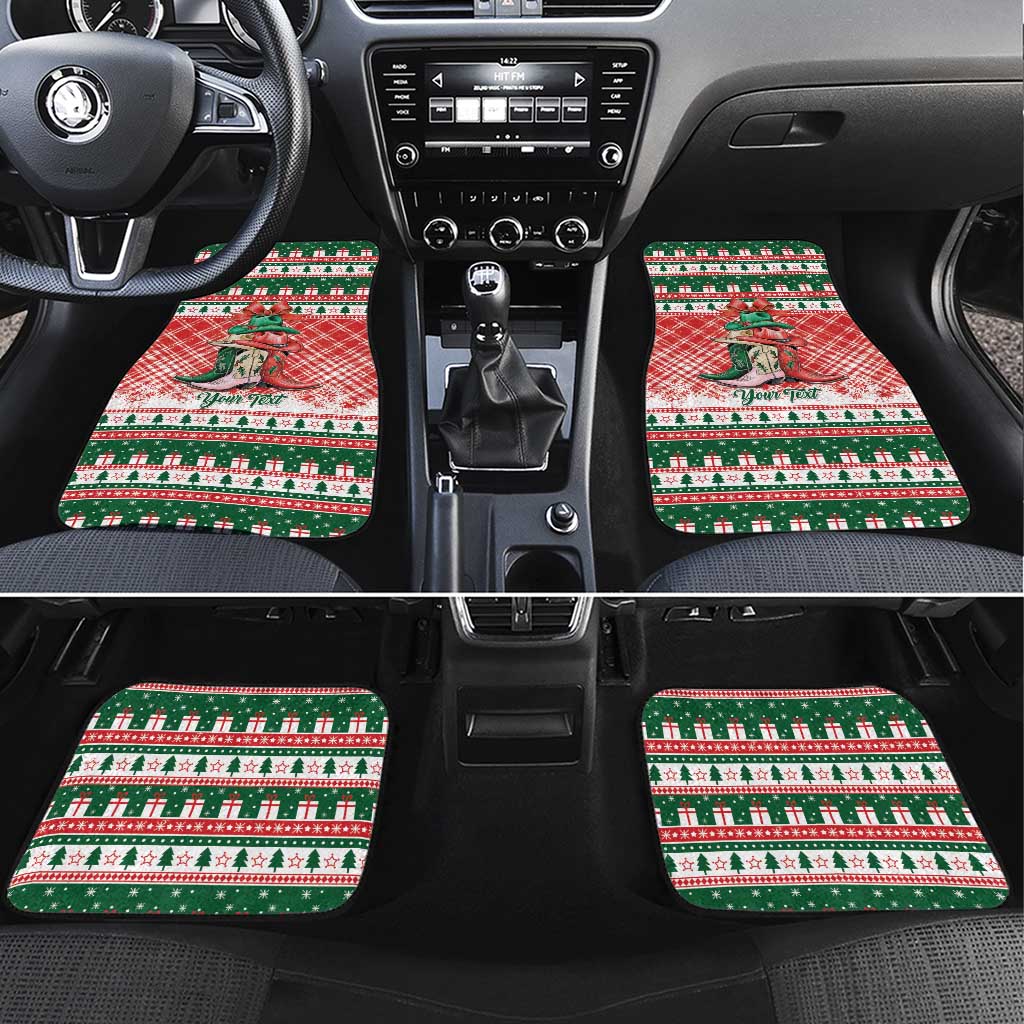 Personalized Cowgirl Boots Howdy Christmas Car Mats Western Christmas - Wonder Print Shop
