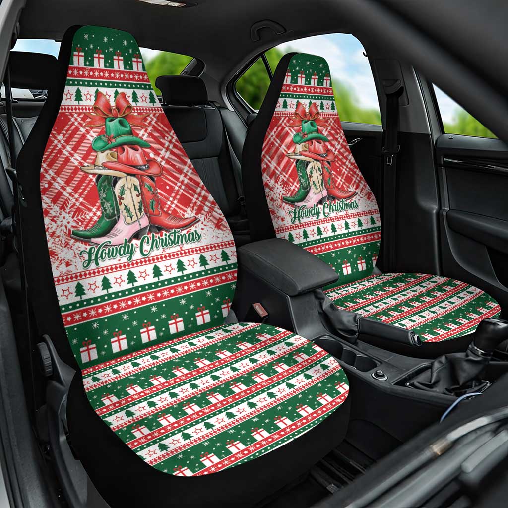 Cowgirl Boots Howdy Christmas Car Seat Cover Western Christmas - Wonder Print Shop