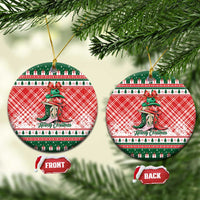 Cowgirl Boots Howdy Christmas Ceramic Ornament Western Christmas - Wonder Print Shop