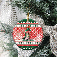 Cowgirl Boots Howdy Christmas Ceramic Ornament Western Christmas - Wonder Print Shop