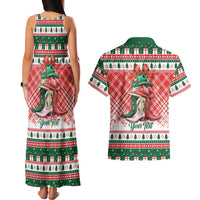 Personalized Cowgirl Boots Howdy Christmas Couples Matching Tank Maxi Dress and Hawaiian Shirt Western Christmas - Wonder Print Shop