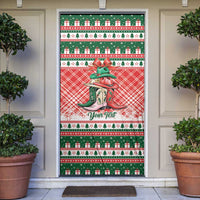 Personalized Cowgirl Boots Howdy Christmas Door Cover Western Christmas - Wonder Print Shop