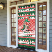 Personalized Cowgirl Boots Howdy Christmas Door Cover Western Christmas - Wonder Print Shop