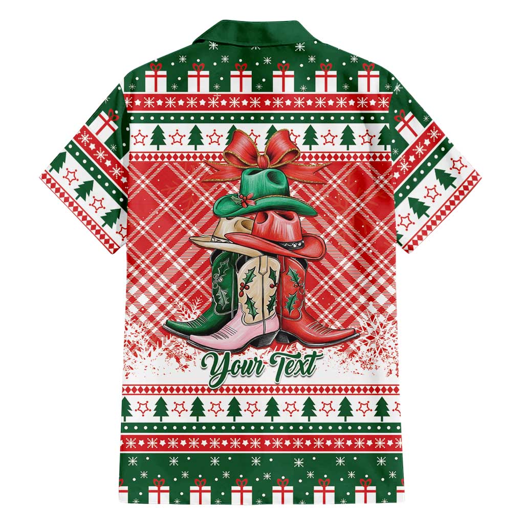 Personalized Cowgirl Boots Howdy Christmas Family Matching Off Shoulder Maxi Dress and Hawaiian Shirt Western Christmas - Wonder Print Shop