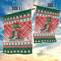 Cowgirl Boots Howdy Christmas Garden Flag Western Christmas - Wonder Print Shop