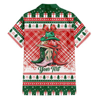 Personalized Cowgirl Boots Howdy Christmas Hawaiian Shirt Western Christmas - Wonder Print Shop