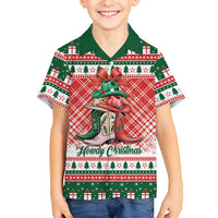 Personalized Cowgirl Boots Howdy Christmas Hawaiian Shirt Western Christmas - Wonder Print Shop