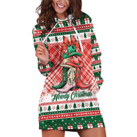 Personalized Cowgirl Boots Howdy Christmas Hoodie Dress Western Christmas - Wonder Print Shop