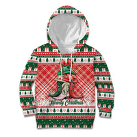 Personalized Cowgirl Boots Howdy Christmas Kid Hoodie Western Christmas - Wonder Print Shop
