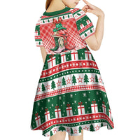 Personalized Cowgirl Boots Howdy Christmas Kid Short Sleeve Dress Western Christmas - Wonder Print Shop