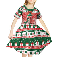 Personalized Cowgirl Boots Howdy Christmas Kid Short Sleeve Dress Western Christmas - Wonder Print Shop