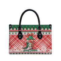 Cowgirl Boots Howdy Christmas Leather Bag Western Christmas - Wonder Print Shop