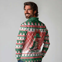 Personalized Cowgirl Boots Howdy Christmas Long Sleeve Polo Shirt Western Christmas - Wonder Print Shop