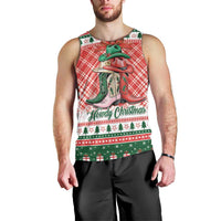Personalized Cowgirl Boots Howdy Christmas Men Tank Top Western Christmas - Wonder Print Shop