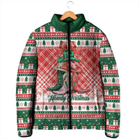 Personalized Cowgirl Boots Howdy Christmas Padded Jacket Western Christmas - Wonder Print Shop