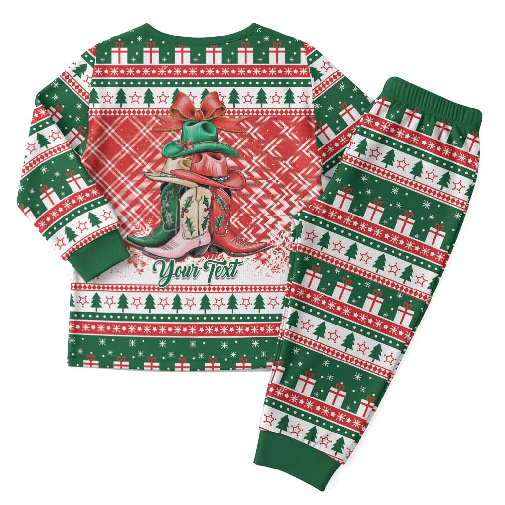 Personalized Cowgirl Boots Howdy Christmas Pajama Set Western Christmas - Wonder Print Shop
