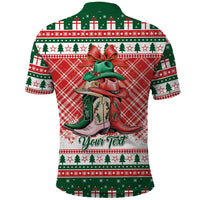 Personalized Cowgirl Boots Howdy Christmas Polo Shirt Western Christmas - Wonder Print Shop