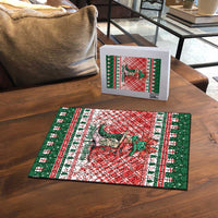 Cowgirl Boots Howdy Christmas Puzzle Western Christmas - Wonder Print Shop