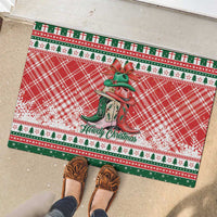 Cowgirl Boots Howdy Christmas Rubber Doormat Western Christmas - Wonder Print Shop