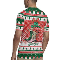 Personalized Cowgirl Boots Howdy Christmas Rugby Jersey Western Christmas - Wonder Print Shop