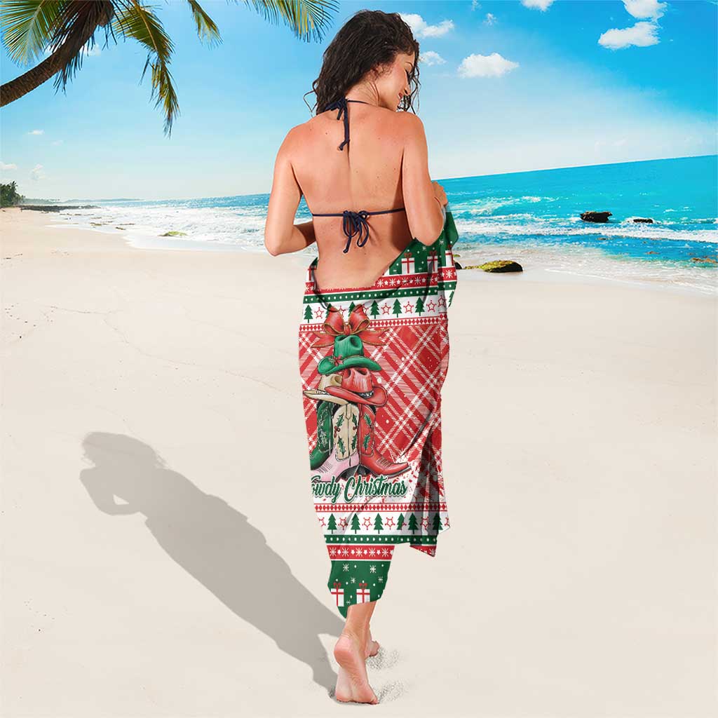 Cowgirl Boots Howdy Christmas Sarong Western Christmas - Wonder Print Shop