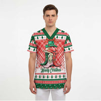 Personalized Cowgirl Boots Howdy Christmas Scrub Top Western Christmas - Wonder Print Shop