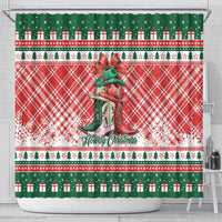 Cowgirl Boots Howdy Christmas Shower Curtain Western Christmas - Wonder Print Shop