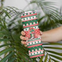 Personalized Cowgirl Boots Howdy Christmas Skinny Tumbler Western Christmas - Wonder Print Shop