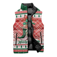Personalized Cowgirl Boots Howdy Christmas Sleeveless Puffer Jacket Western Christmas - Wonder Print Shop
