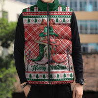 Personalized Cowgirl Boots Howdy Christmas Sleeveless Puffer Jacket Western Christmas - Wonder Print Shop