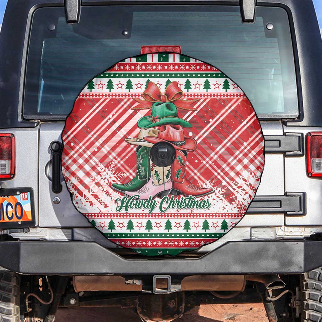 Cowgirl Boots Howdy Christmas Spare Tire Cover Western Christmas - Wonder Print Shop