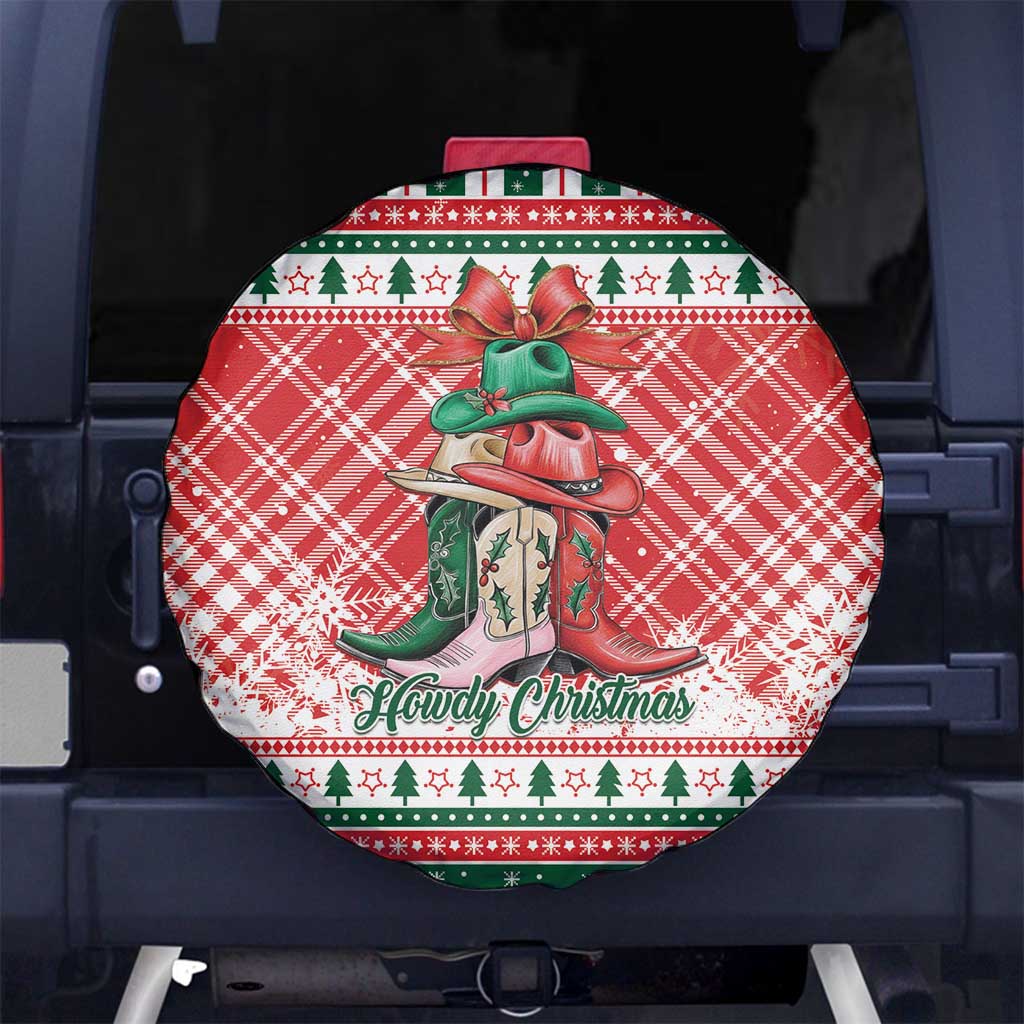 Cowgirl Boots Howdy Christmas Spare Tire Cover Western Christmas - Wonder Print Shop