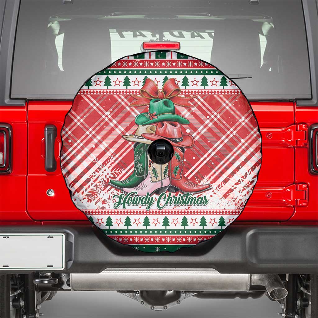 Cowgirl Boots Howdy Christmas Spare Tire Cover Western Christmas - Wonder Print Shop
