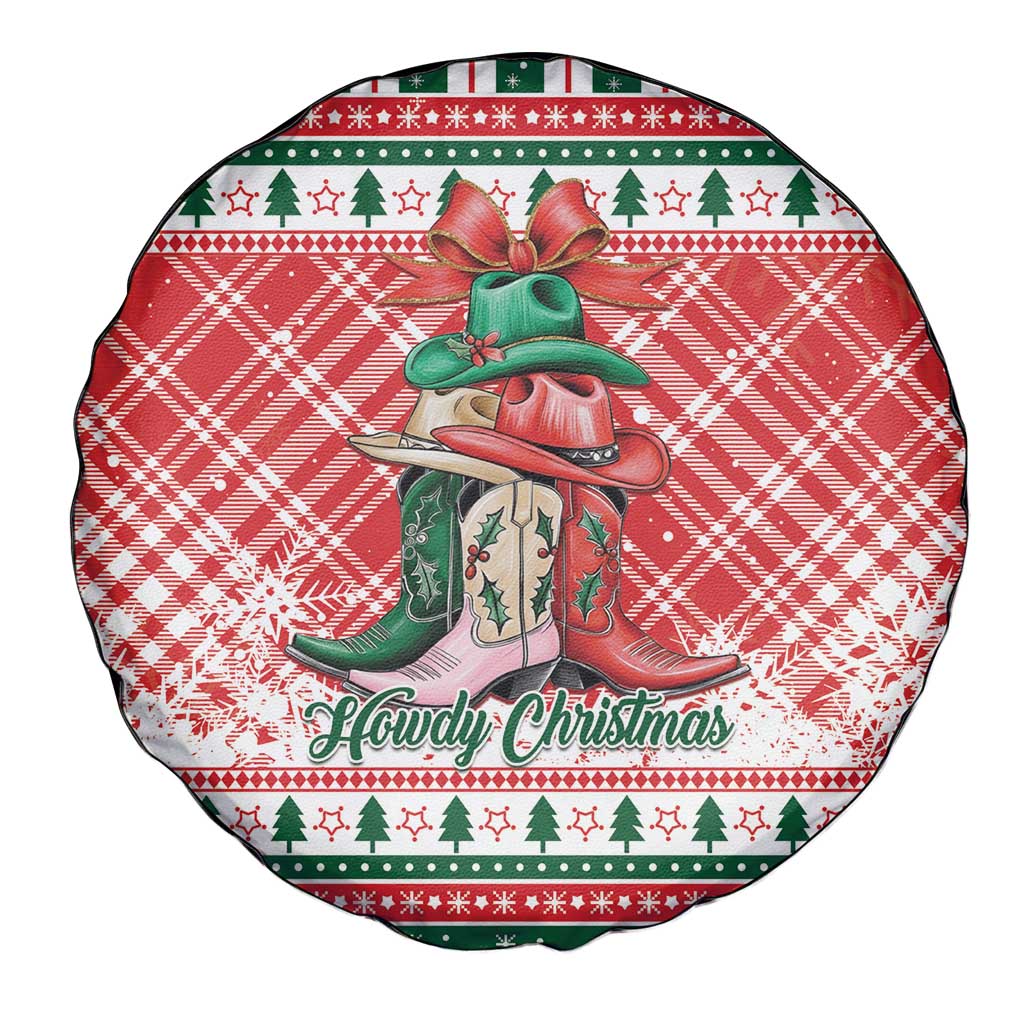 Cowgirl Boots Howdy Christmas Spare Tire Cover Western Christmas - Wonder Print Shop