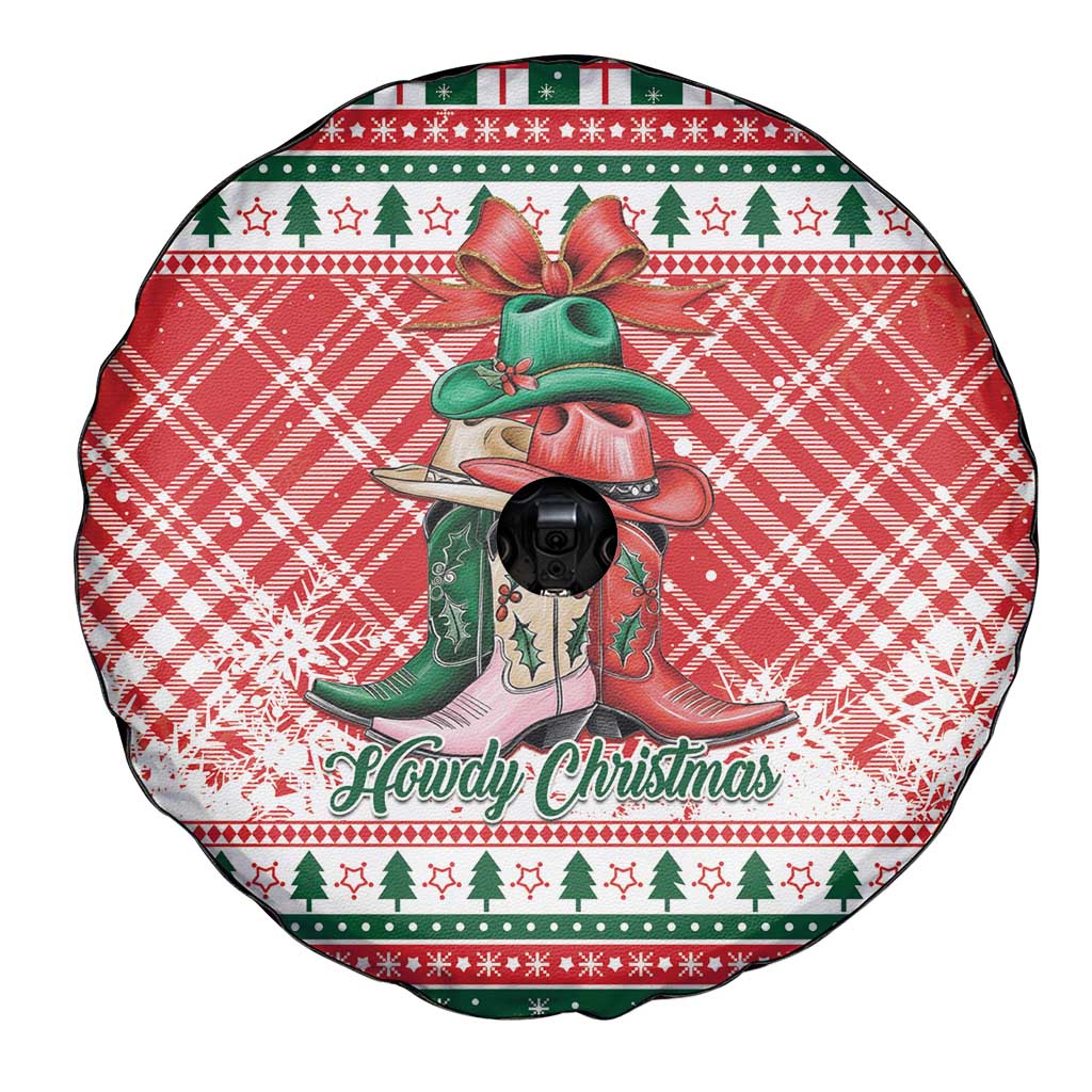 Cowgirl Boots Howdy Christmas Spare Tire Cover Western Christmas - Wonder Print Shop