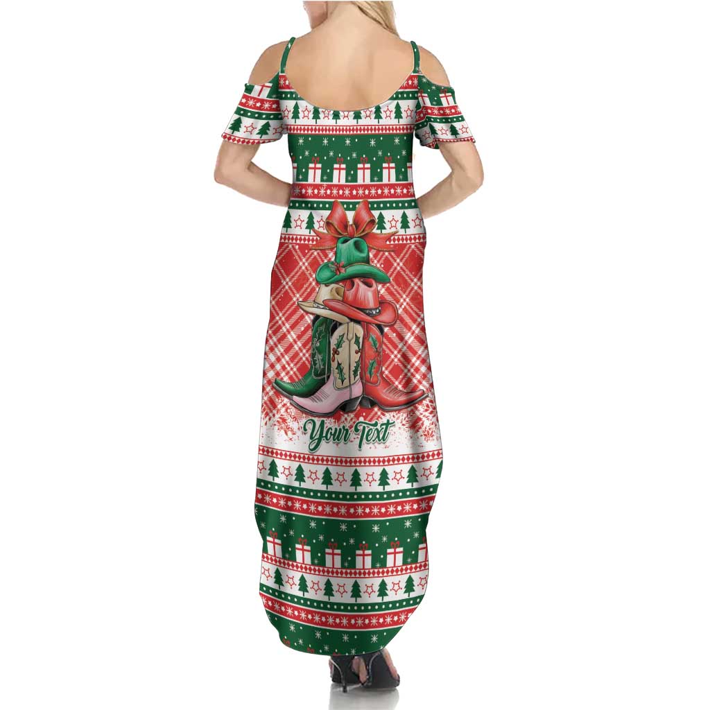Personalized Cowgirl Boots Howdy Christmas Summer Maxi Dress Western Christmas - Wonder Print Shop