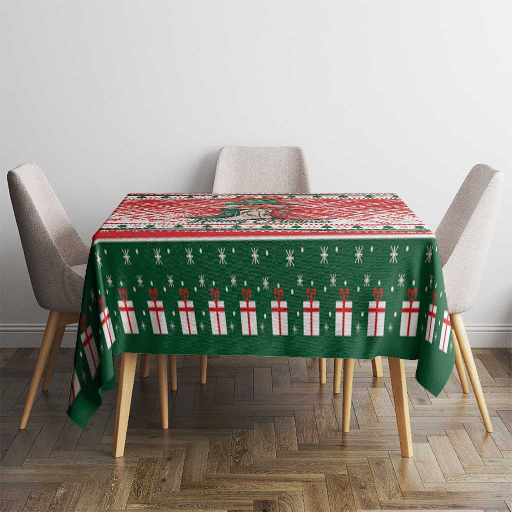Cowgirl Boots Howdy Christmas Tablecloth Western Christmas - Wonder Print Shop