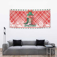 Cowgirl Boots Howdy Christmas Tapestry Western Christmas - Wonder Print Shop