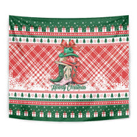Cowgirl Boots Howdy Christmas Tapestry Western Christmas - Wonder Print Shop