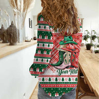 Personalized Cowgirl Boots Howdy Christmas Women Casual Shirt Western Christmas - Wonder Print Shop