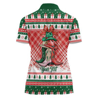 Personalized Cowgirl Boots Howdy Christmas Women Polo Shirt Western Christmas - Wonder Print Shop