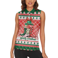 Personalized Cowgirl Boots Howdy Christmas Women Sleeveless Polo Shirt Western Christmas - Wonder Print Shop