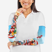 Personalized Hawaii Santa Parrot Christmas Arm Sleeves Summer Vibe - Wonder Print Shop