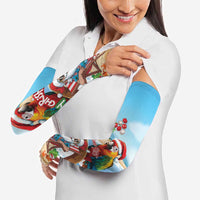 Personalized Hawaii Santa Parrot Christmas Arm Sleeves Summer Vibe - Wonder Print Shop