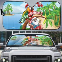 Hawaii Santa Parrot Christmas Auto Sun Shade Summer Vibe - Wonder Print Shop
