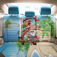 Hawaii Santa Parrot Christmas Back Car Seat Cover Summer Vibe - Wonder Print Shop