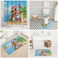 Hawaii Santa Parrot Christmas Bathroom Set Summer Vibe - Wonder Print Shop
