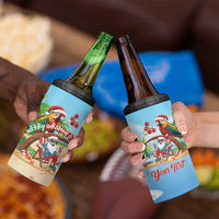Personalized Hawaii Santa Parrot Christmas 4 in 1 Can Cooler Tumbler Summer Vibe - Wonder Print Shop