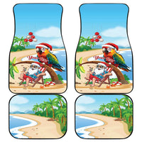 Personalized Hawaii Santa Parrot Christmas Car Mats Summer Vibe - Wonder Print Shop